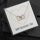 Interlocking Hearts Necklace - Valentines