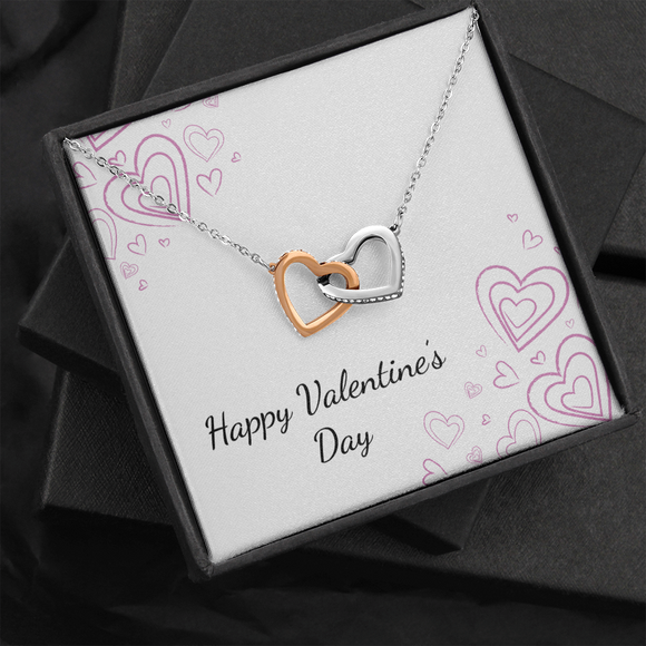 Interlocking Hearts Necklace - Valentines