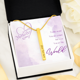 Engraved 4 Sided Vertical Bar