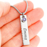 Birthstone Name Necklace - Valentines