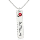 Birthstone Name Necklace - Valentines