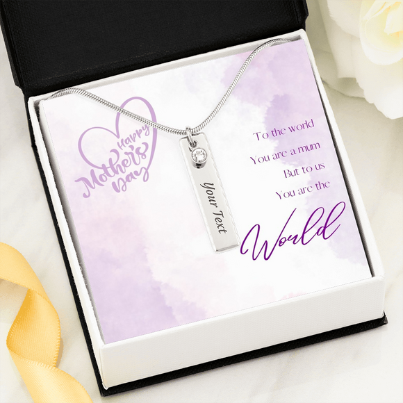 Birthstone Name Necklace