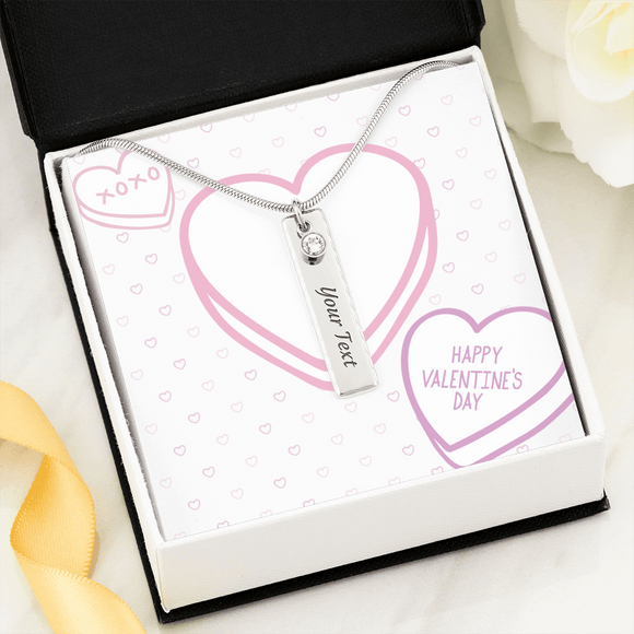 Birthstone Name Necklace - Valentines