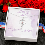 Stehoscope Necklace Embellished with Red Swarovski