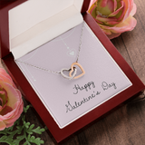 Interlocking Hearts Necklace - Valentines