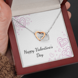 Interlocking Hearts Necklace - Valentines