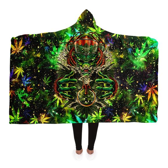 CANNABIS HOODED BLANKET