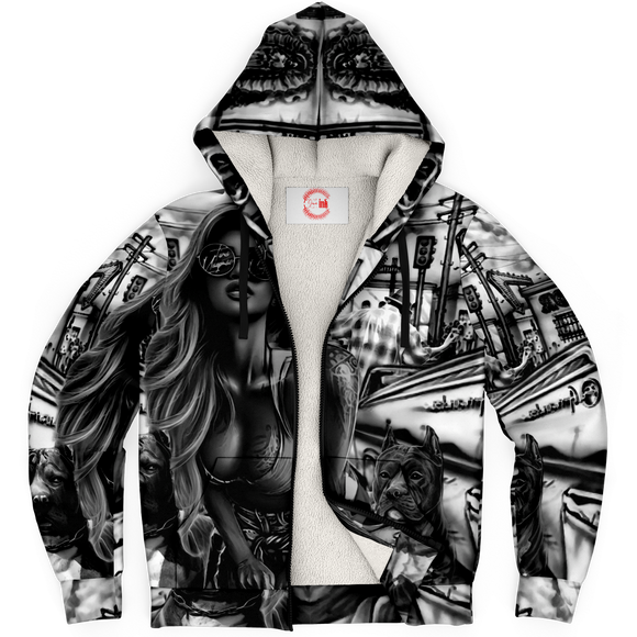 GHETTO LOVE MICROFLEECE ZIP HOODIE