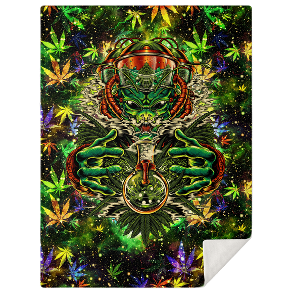 CANNABIS MICROFLEECE BLANKET