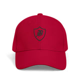 SNAP BACK EMBROIDED CURVED BRIM - RED/BLACK