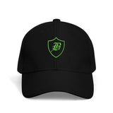 SNAP BACK EMBROIDED CURVED BRIM - BLACK/GREEN