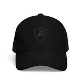 SNAP BACK EMBROIDED CURVED BRIM - BLACK/BLACK