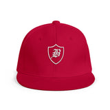 SNAP BACK EMBROIDED HAT - RED/WHITE