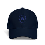 SNAP BACK EMBROIDED CURVED BRIM - BLUE/BLUE
