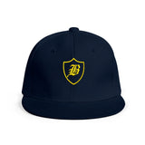 SNAP BACK EMBROIDED HAT - BLUE/YELLOW