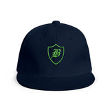 SNAP BACK EMBROIDED HAT - BLUE/GREEN
