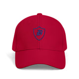 SNAP BACK EMBROIDED CURVED BRIM - RED/BLUE