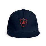 SNAP BACK EMBOIDED HAT - BLUE/RED