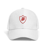 SNAP BACK EMBROIDED CURVED BRIM - WHITE/PINK