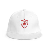 SNAP BACK EMBROIDED HAT - WHITE/PINK