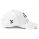 SNAP BACK EMBROIDED CURVED BRIM - WHITE/BLACK