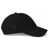 SNAP BACK EMBROIDED CURVED BRIM - BLACK/BLACK