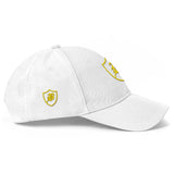 SNAP BACK EMBROIDED CURVED BRIM - WHITE/YELLOW