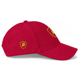 SNAP BACK EMBROIDED CURVED BRIM - RED/YELLOW