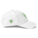 SNAP BACK EMBROIDED CURVED BRIM - WHITE/GREEN