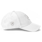 SNAP BACK EMBROIDED CURVED BRIM - WHITE/WHITE