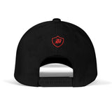 SNAP BACK EMBROIDED CURVED BRIM - BLACK/PINK