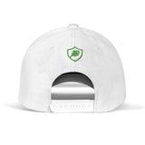 SNAP BACK EMBROIDED CURVED BRIM - WHITE/GREEN