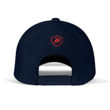SNAP BACK EMBROIDED CURVED BRIM - BLUE/PINK