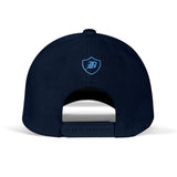 SNAP BACK EMBROIDED CURVED BRIM - BLUE/AQUA