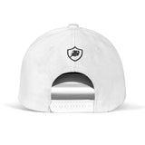 SNAP BACK EMBROIDED CURVED BRIM - WHITE/BLACK