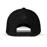 SNAP BACK EMBROIDED CURVED BRIM - BLACK/BLACK