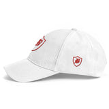 SNAP BACK EMBROIDED CURVED BRIM - WHITE/RED