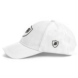 SNAP BACK EMBROIDED CURVED BRIM - WHITE/BLACK