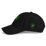 SNAP BACK EMBROIDED CURVED BRIM - BLACK/GREEN