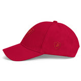 SNAP BACK EMBROIDED CURVED BRIM - RED/RED