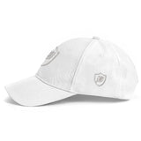 SNAP BACK EMBROIDED CURVED BRIM - WHITE/WHITE